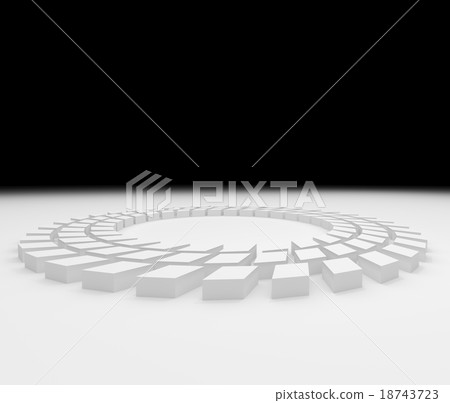 Circular shaped objects arranged in a circle Circular shaped objects arranged in a circle 18743723