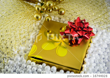 Christmas gift box and decorations 18744028