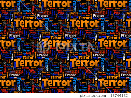 Stock Illustration: Terror France Paris