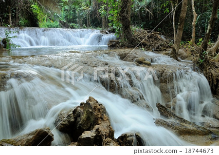 Greanggavea water fall in Kanchanaburi, Thailand 18744673