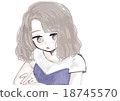 雙臂交叉的女人 18745570