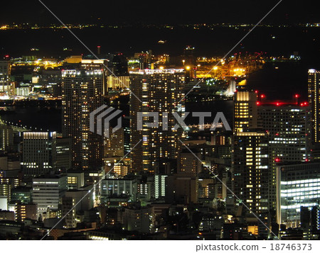 Urban landscape Minato-ku and Tokyo harbor 18746373