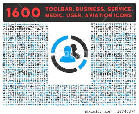 Demography Diagram Icon With Large Pictogram 18746374