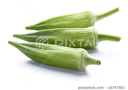 Fresh okra isolated on white 18747081
