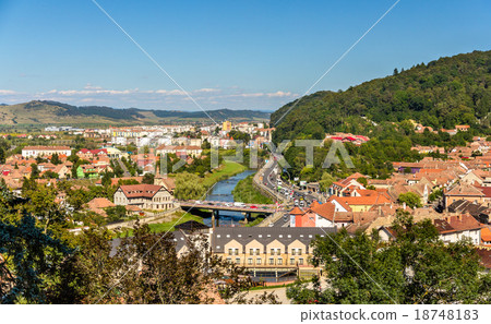 View of Sighisoara over the Tarnava river 18748183