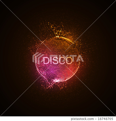 Disco neon sign. Disco neon sign. 18748705