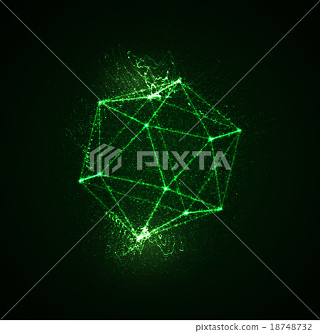 3D illuminated platonic shape 3D illuminated platonic shape 18748732