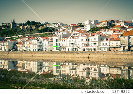 View of city Alcacer do Sal near the river Sado 18749232