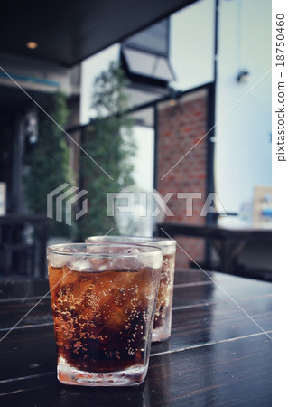 Cola with ice cubes Cola with ice cubes 18750460