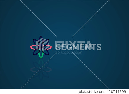 Vector outline minimal abstract geometric logo Vector outline minimal abstract geometric logo 18753299