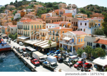 Greece. Island Symi. In blur style 18753742