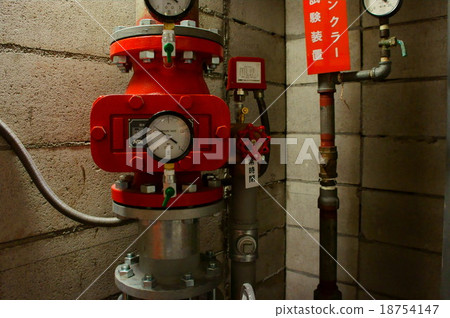 Red fire extinguishing equipment meter 18754147