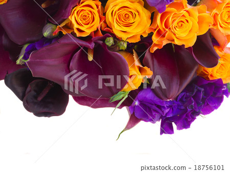 Calla lilly and eustoma flowers 18756101