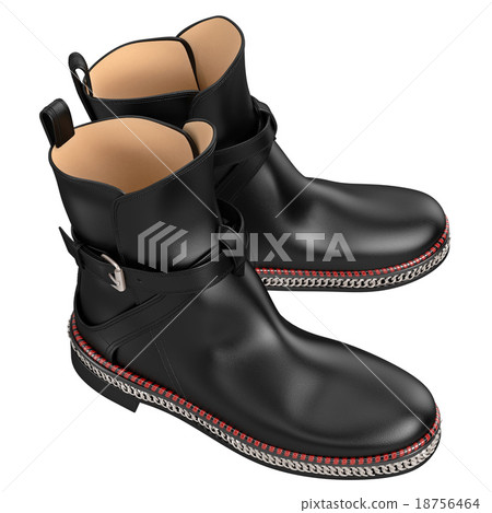Leather black boots, top view - Stock Illustration [18756464] - PIXTA