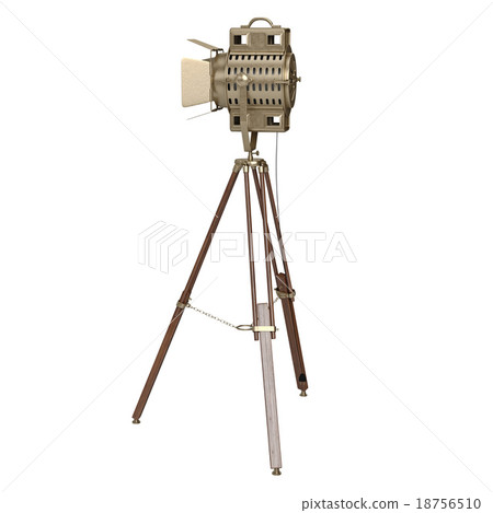 Studio floodlight with wooden tripod 18756510