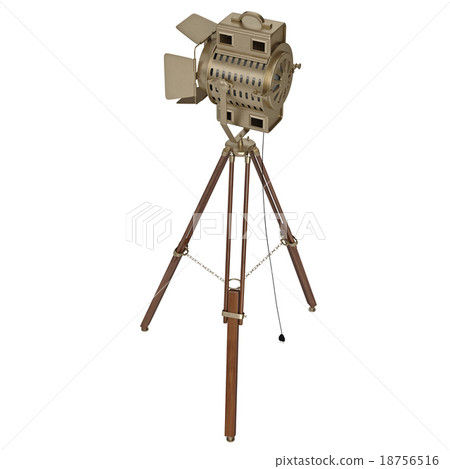 Studio floodlight with wooden tripod Studio floodlight with wooden tripod 18756516