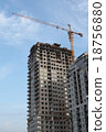 Crane and building house under blue sky 18756880
