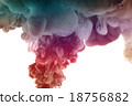 Acrylic colors and ink in water. 18756882