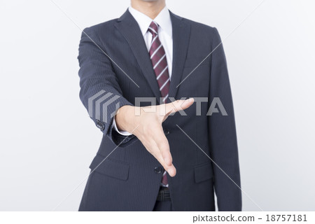 Businessmen who give out hands Businessmen who give out hands 18757181