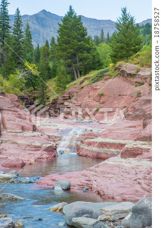 Scenic Red Rock Canyon Waterton National Park Scenic Red Rock Canyon Waterton National Park 18758527