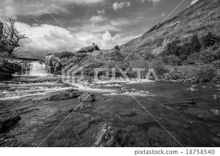 Waterfall in Glacier National Park 18758540