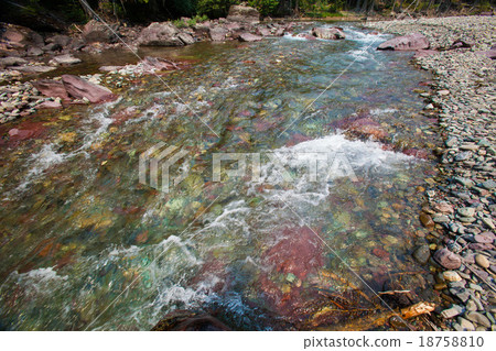 Turquoise river flowing towards Lake McDonald 18758810