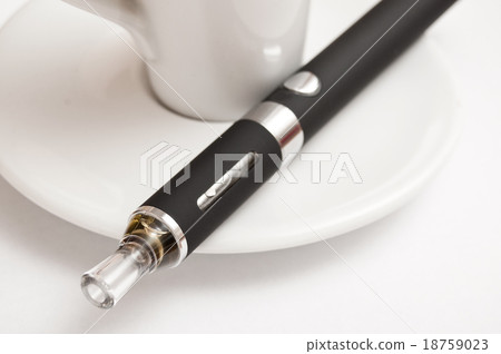 e-cigarette and cup of coffee 18759023