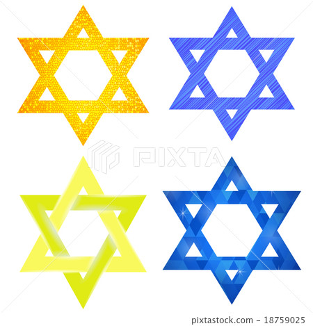 Set of Yellow and Blue Mosaic  David Stars 18759025