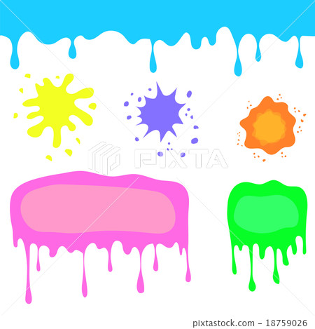 Set of Colorful Blots 18759026