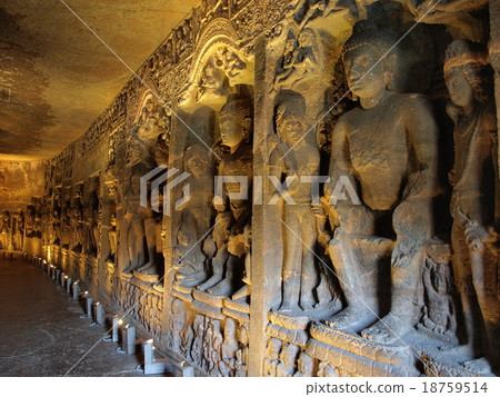 World Cultural Heritage "Ajanta Caves" "The 26th Cave" (India) 18759514