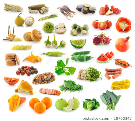 Food collection isolated on white background Food collection isolated on white background 18760342