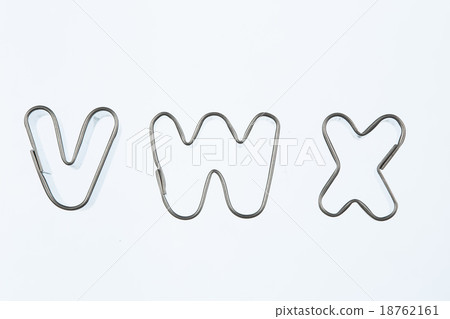 silver metal alphabets isolated on white background 18762161