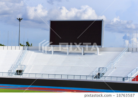 Scoreboard screen in stadium 18763587