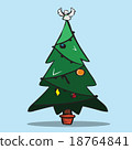 Christmas tree, Vector illustration. 18764841