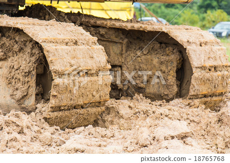 Foot of tractor in construction plant Foot of tractor in construction plant 18765768