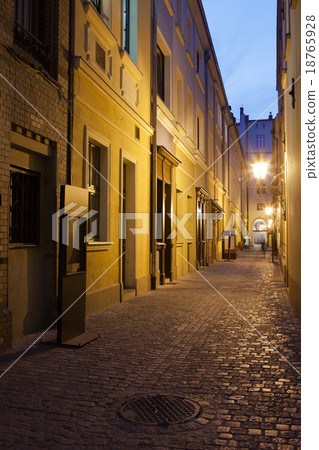 Narrow Street in Old Town of Wroclaw in Poland Narrow Street in Old Town of Wroclaw in Poland 18765928