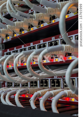 Local area network switch (LAN) ethernet cable. Local area network switch (LAN) ethernet cable. 18765999