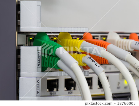 Local area network switch (LAN) ethernet cable. Local area network switch (LAN) ethernet cable. 18766003
