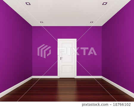 purple wall,empty room,3d  interior 18766102
