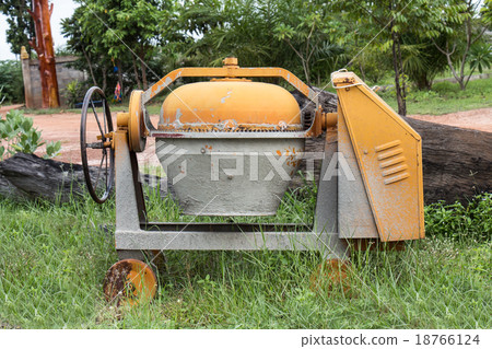 Concrete mixer in construction site 18766124