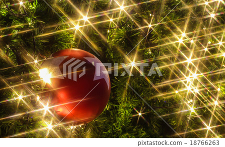 Christmas background with a red ornament 18766263