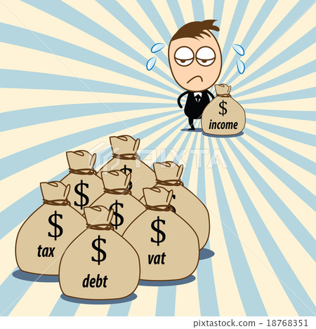 businessman has expenses greater than revenues 18768351