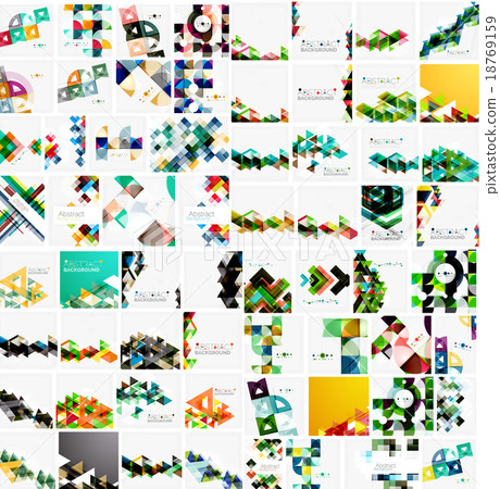 Huge mega collection of abstract geometric paper 18769159
