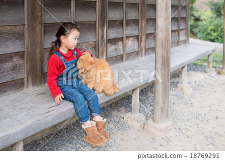 貓和女孩 18769291