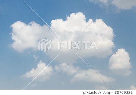 White clouds in the blue sky 18769321