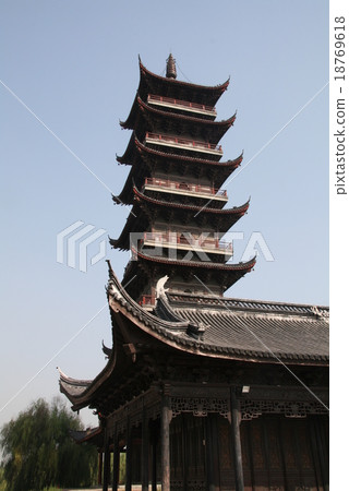 Landscape of China's sightseeing spot Shanghai's four major water sports ancient "Zhuzhen" Landscape of China's sightseeing spot Shanghai's four major water sports ancient "Zhuzhen" 18769618