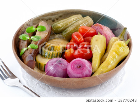 Small bowl with marinated vegetables Small bowl with marinated vegetables 18770248