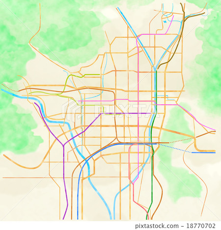 Abbreviated map of Kyoto Abbreviated map of Kyoto 18770702