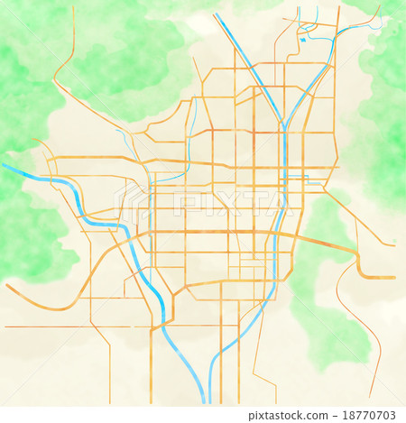 Abbreviated map of Kyoto 18770703