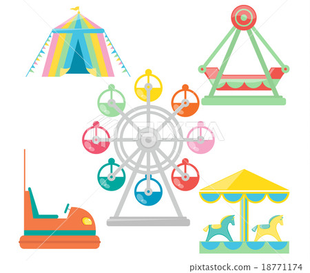 Amusement park icons Amusement park icons 18771174